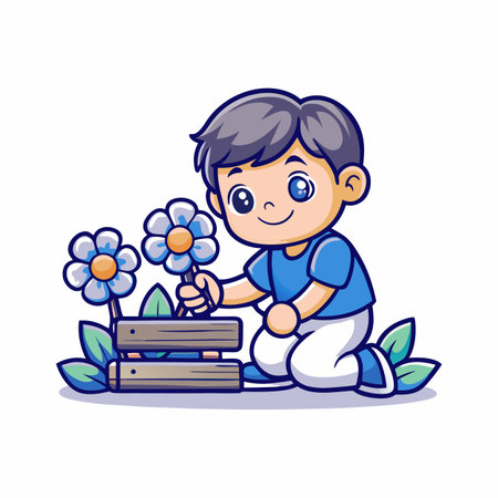 Illustration of painting activityのイラスト素材