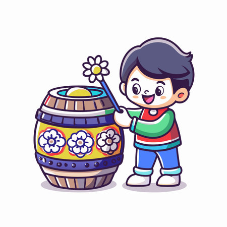 Illustration of painting activityのイラスト素材