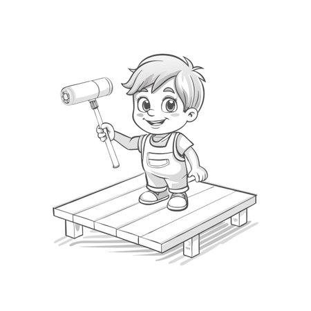 Illustration of painting activityのイラスト素材