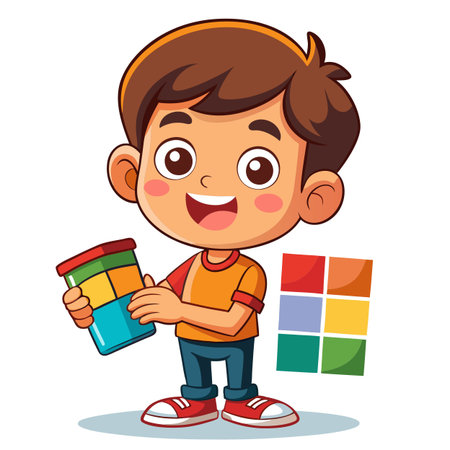 Illustration of painting activityのイラスト素材