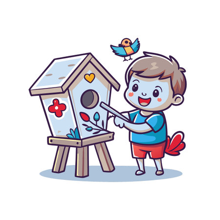 Illustration of painting activityのイラスト素材