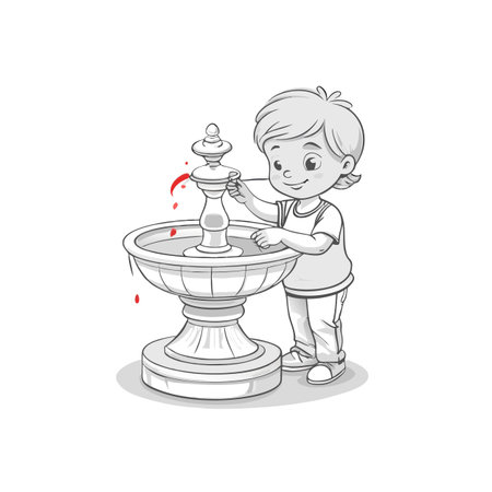 Illustration of painting activityのイラスト素材