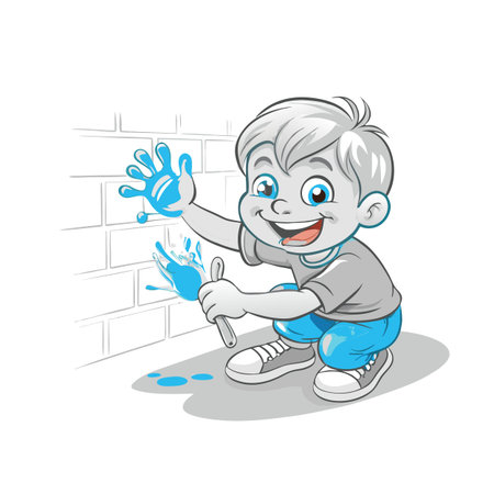 Illustration of painting activityのイラスト素材