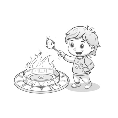 Illustration of painting activityのイラスト素材