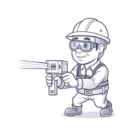 Illustration of construction work cartoon charactersのイラスト素材