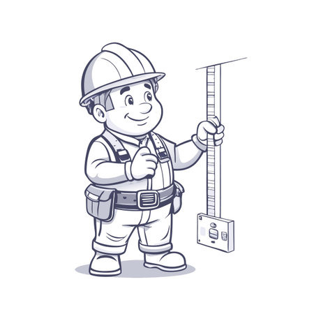 Illustration of construction work cartoon charactersのイラスト素材