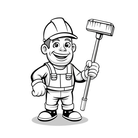 Illustration of construction work cartoon charactersのイラスト素材