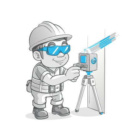 Illustration of construction work cartoon charactersのイラスト素材