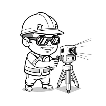 Illustration of construction work cartoon charactersのイラスト素材