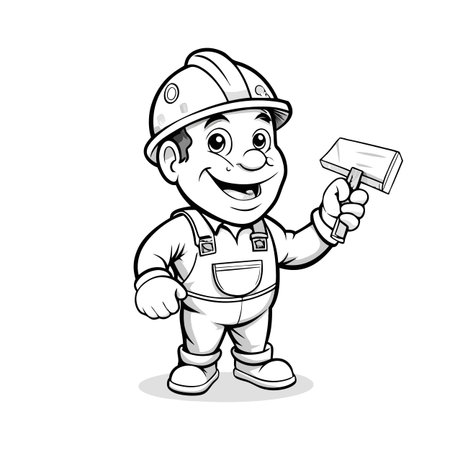 Illustration of construction work cartoon charactersのイラスト素材