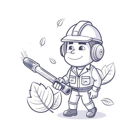 Illustration of construction work cartoon charactersのイラスト素材