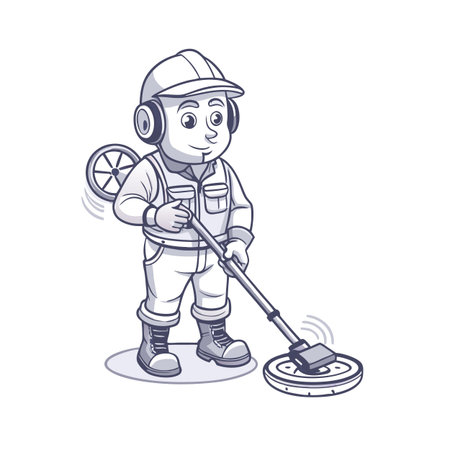 Illustration of construction work cartoon charactersのイラスト素材