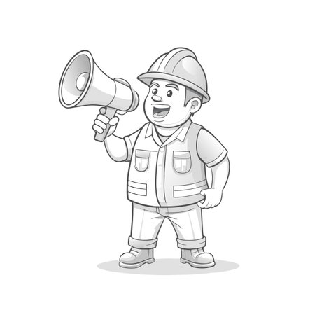 Illustration of construction work cartoon charactersのイラスト素材