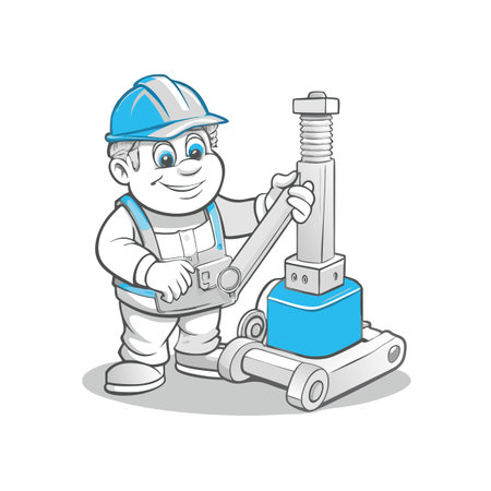 Illustration of construction work cartoon charactersのイラスト素材