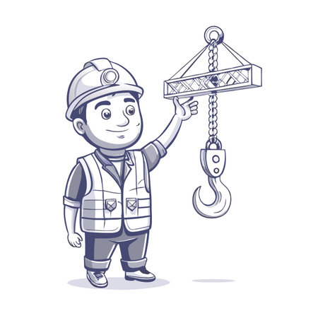 Illustration of construction work cartoon charactersのイラスト素材