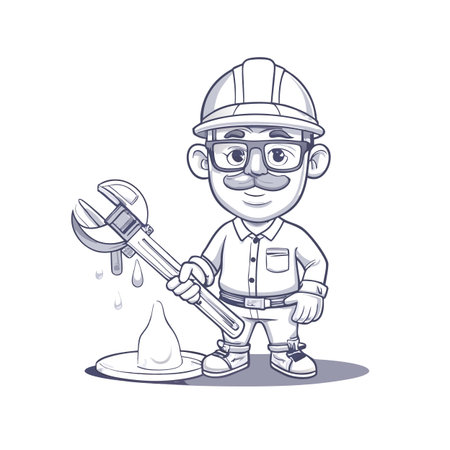 Illustration of construction work cartoon charactersのイラスト素材