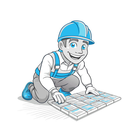 Illustration of construction work cartoon charactersのイラスト素材