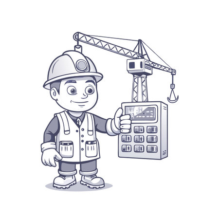 Illustration of construction work cartoon charactersのイラスト素材