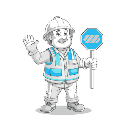 Illustration of construction work cartoon charactersのイラスト素材