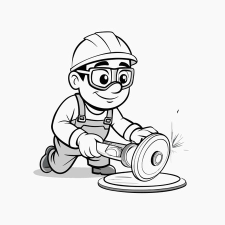 Illustration of construction work cartoon charactersのイラスト素材