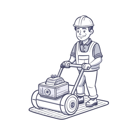 Illustration of construction work cartoon charactersのイラスト素材