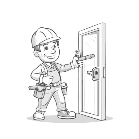 Illustration of construction work cartoon charactersのイラスト素材