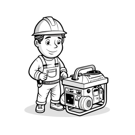 Illustration of construction work cartoon charactersのイラスト素材