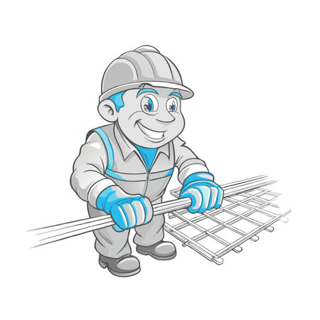 Illustration of construction work cartoon charactersのイラスト素材