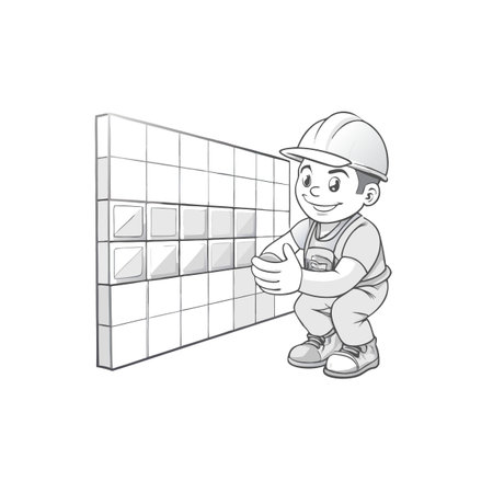 Illustration of construction work cartoon charactersのイラスト素材
