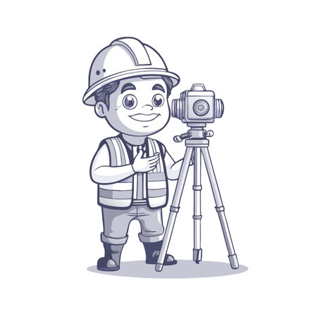 Illustration of construction work cartoon charactersのイラスト素材