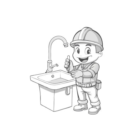 Illustration of construction work cartoon charactersのイラスト素材