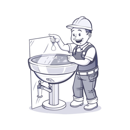 Illustration of construction work cartoon charactersのイラスト素材