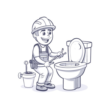 Illustration of construction work cartoon charactersのイラスト素材
