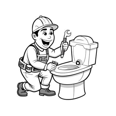 Illustration of construction work cartoon charactersのイラスト素材