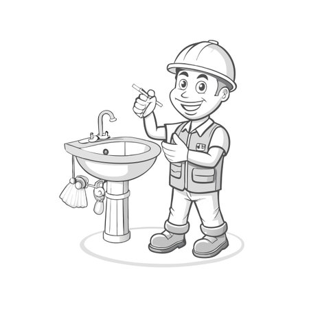 Illustration of construction work cartoon charactersのイラスト素材