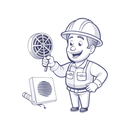 Illustration of construction work cartoon charactersのイラスト素材