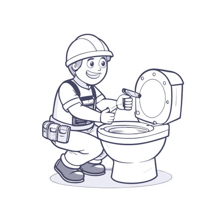 Illustration of construction work cartoon charactersのイラスト素材