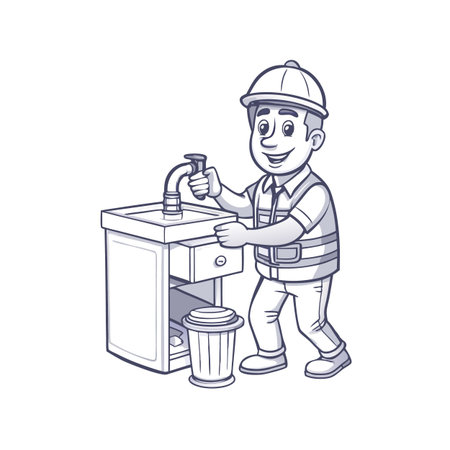 Illustration of construction work cartoon charactersのイラスト素材