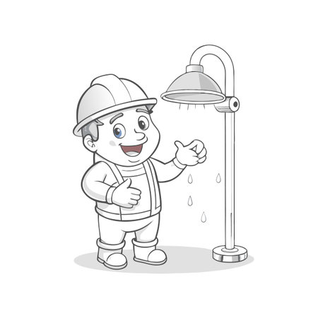 Illustration of construction work cartoon charactersのイラスト素材