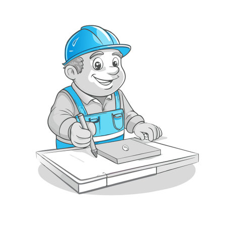 Illustration of construction work cartoon charactersのイラスト素材