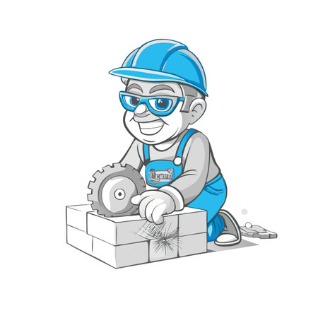 Illustration of construction work cartoon charactersのイラスト素材