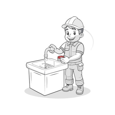 Illustration of construction work cartoon charactersのイラスト素材