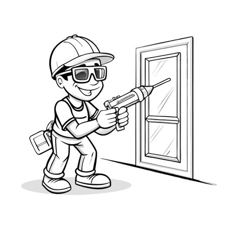 Illustration of construction work cartoon charactersのイラスト素材