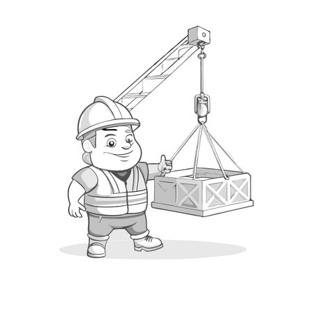 Illustration of construction work cartoon charactersのイラスト素材