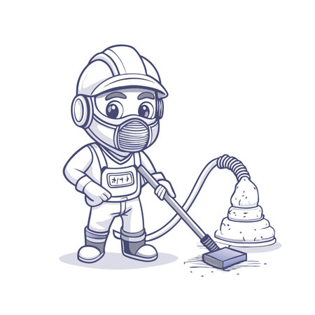 Illustration of construction work cartoon charactersのイラスト素材