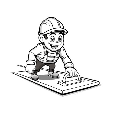 Illustration of construction work cartoon charactersのイラスト素材