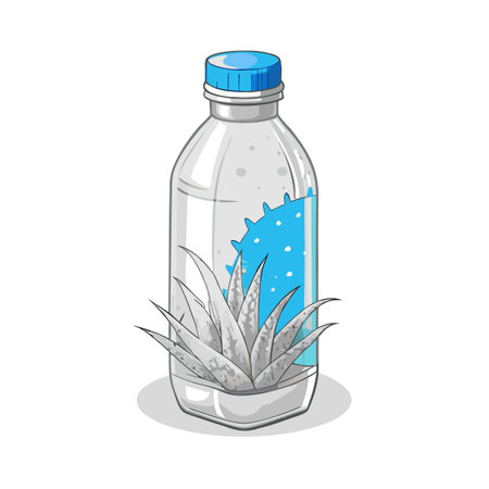 Illustrations of drink bottlesのイラスト素材