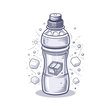 Illustrations of drink bottlesのイラスト素材