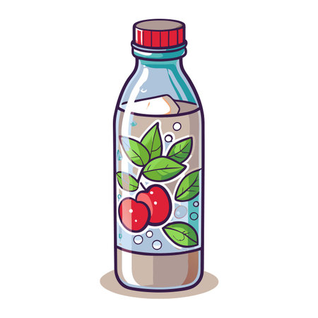 Illustrations of drink bottlesのイラスト素材