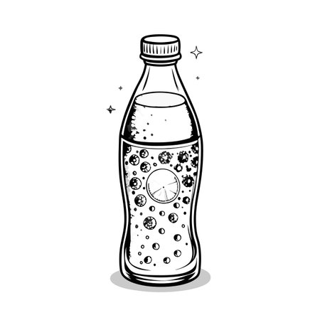 Illustrations of drink bottlesのイラスト素材
